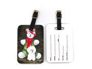 Pair of 2 Bichon Frise Luggage Tags