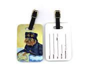 Pair of 2 Brussels Griffon Luggage Tags