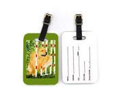Pair of 2 Golden Retriever Luggage Tags