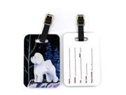 Starry Night Bichon Frise Luggage Tags Pair of 2