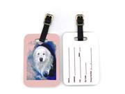 Pair of 2 Great Pyrenees Luggage Tags