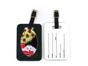 Christmas Tree with Maltese Luggage Tags Pair of 2