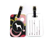 Pair of 2 German Pinscher Luggage Tags