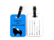 Pair of 2 Collie Luggage Tags
