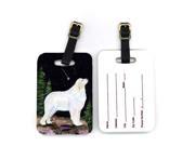 Starry Night Great Pyrenees Luggage Tags Pair of 2