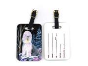 Starry Night Old English Sheepdog Luggage Tags Pair of 2