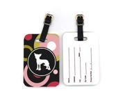 Pair of 2 Chinese Crested Luggage Tags