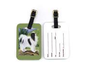 Pair of 2 Japanese Chin Luggage Tags