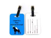 Pair of 2 Boxer Luggage Tags
