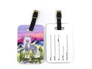 Pair of 2 Chinese Crested Luggage Tags
