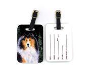 Starry Night Collie Luggage Tags Pair of 2