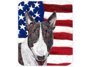 Bull Terrier USA American Flag Glass Cutting Board Large