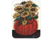 Pumpkin full of flowers Glass Cutting Board Large