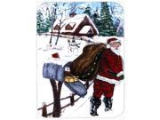 Santa Claus delivering packages Glass Cutting Board Large