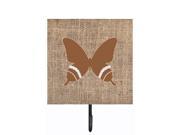 Butterfly Burlap and Brown Leash or Key Holder BB1034