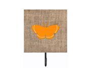 Butterfly Burlap and Orange Leash or Key Holder BB1037
