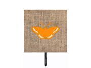 Butterfly Burlap and Orange Leash or Key Holder BB1031