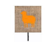 Sheep Burlap and Orange Leash or Key Holder BB1126