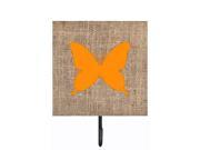 Butterfly Burlap and Orange Leash or Key Holder BB1046