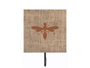 Wasp Burlap and Brown Leash or Key Holder BB1054