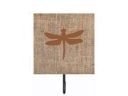 Dragonfly Burlap and Brown Leash or Key Holder BB1062