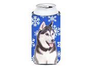 Winter Snowflakes Holiday Alaskan Malamute Tall Boy Beverage Insulator Hugger KJ1175TBC