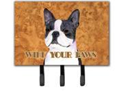 Boston Terrier Wipe your Paws Leash or Key Holder
