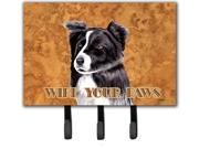 Border Collie Wipe your Paws Leash or Key Holder