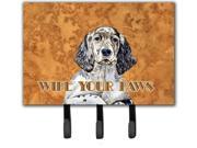 English Setter Wipe your Paws Leash or Key Holder