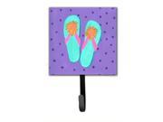 Flip Flops Purple Leash Holder or Key Hook