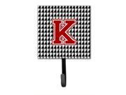 Monogram Initial K Houndstooth Leash Holder or Key Hook CJ1021