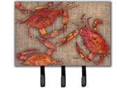 Cooked Crabs on Faux Burlap Leash or Key Holder