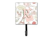 Letter R Love in Paris Pink Leash or Key Holder CJ2002 RSH4