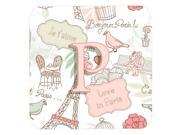 Set of 4 Letter P Love in Paris Pink Foam Coasters CJ2002 PFC