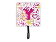 Letter Y Flowers and Butterflies Pink Leash or Key Holder CJ2005 YSH4
