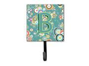 Letter B Circle Circle Teal Initial Alphabet Leash or Key Holder CJ2015 BSH4