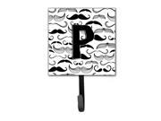 Letter P Moustache Initial Leash or Key Holder CJ2009 PSH4