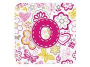 Set of 4 Letter O Flowers and Butterflies Pink Foam Coasters CJ2005 OFC