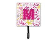 Letter M Flowers and Butterflies Pink Leash or Key Holder CJ2005 MSH4