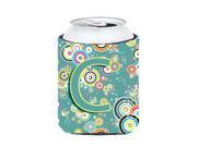 Letter C Circle Circle Teal Initial Alphabet Can or Bottle Hugger CJ2015 CCC