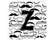 Set of 4 Letter Z Moustache Initial Foam Coasters CJ2009 ZFC