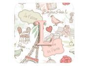 Set of 4 Letter L Love in Paris Pink Foam Coasters CJ2002 LFC