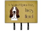 Basset Hound Spoiled Dog Lives Here Leash or Key Holder BB1491TH68