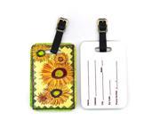 Pair of Flower Sunflower Luggage Tags