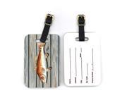 Pair of Red Fish Luggage Tags