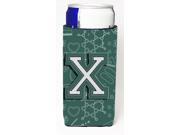 Letter X Back to School Initial Ultra Beverage Insulators for slim cans CJ2010 XMUK