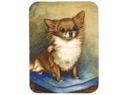 Chihuahua Long Hair Brown Glass Cutting Board Large MH1036LCB