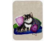 Chihuahua on their couch Glass Cutting Board Large MH1012LCB