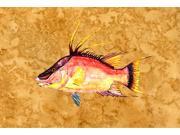 Hog Snapper on Gold Fabric Placemat 8751PLMT