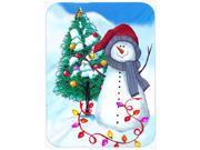 Trimming the Tree Snowman Glass Cutting Board Large PJC1024LCB